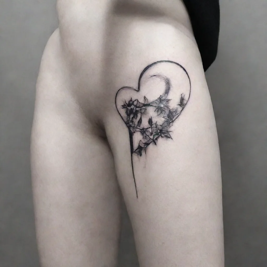 fine line black and white tattoo love