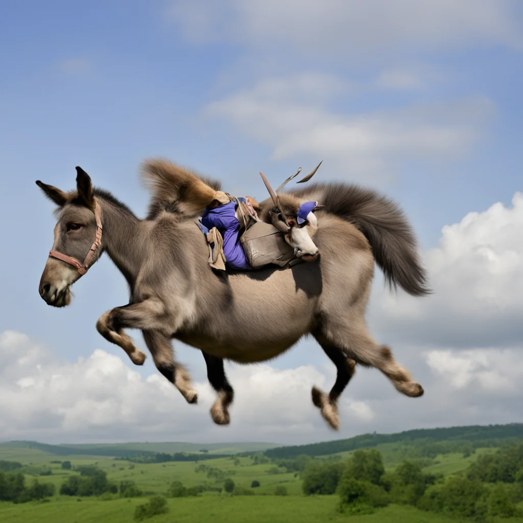aiflying donkey amazing awesome portrait 2