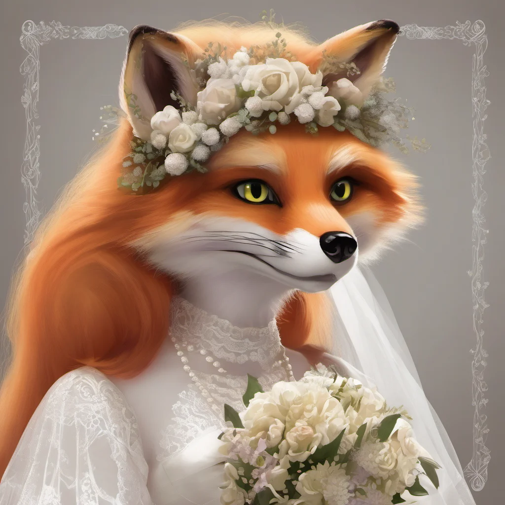 aifox furry bride amazing awesome portrait 2