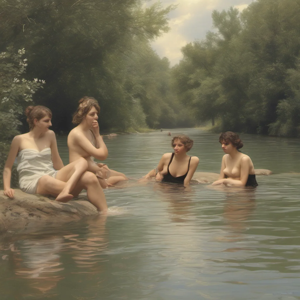 aifrench girls bathing in a river   in 2200 confident engaging wow artstation art 3