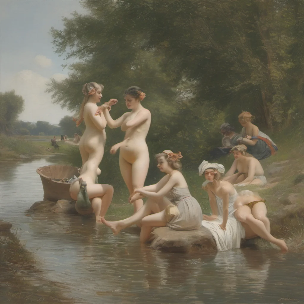 aifrench girls bathing in a river  amazing awesome portrait 2