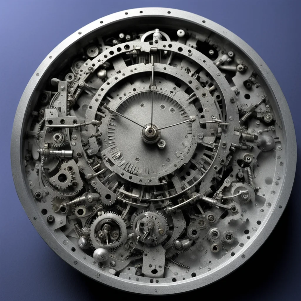 aifrom moon trap movie 1989 from virus 1999 movie from terminator robot made with mechanical watch and clock parts good looking trending fantastic 1
