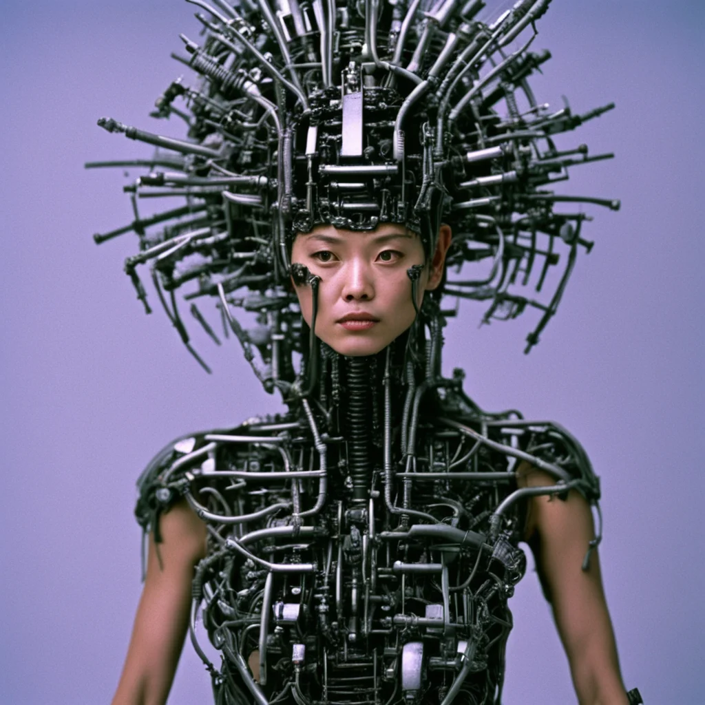 from movie event horizon 1997 from movie tetsuo 1989 from movie virus 1999  show womans made of machine parts amazing awesome portrait 2