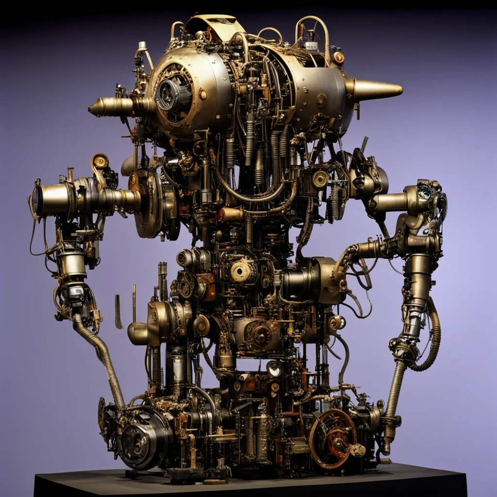 aifrom movie event horizon 1997 from movie tetsuo 1989 from movie virus 1999 400lb show steampunk robot made of machine parts with glowing eyeshyper  confident engaging wow artstation art 3