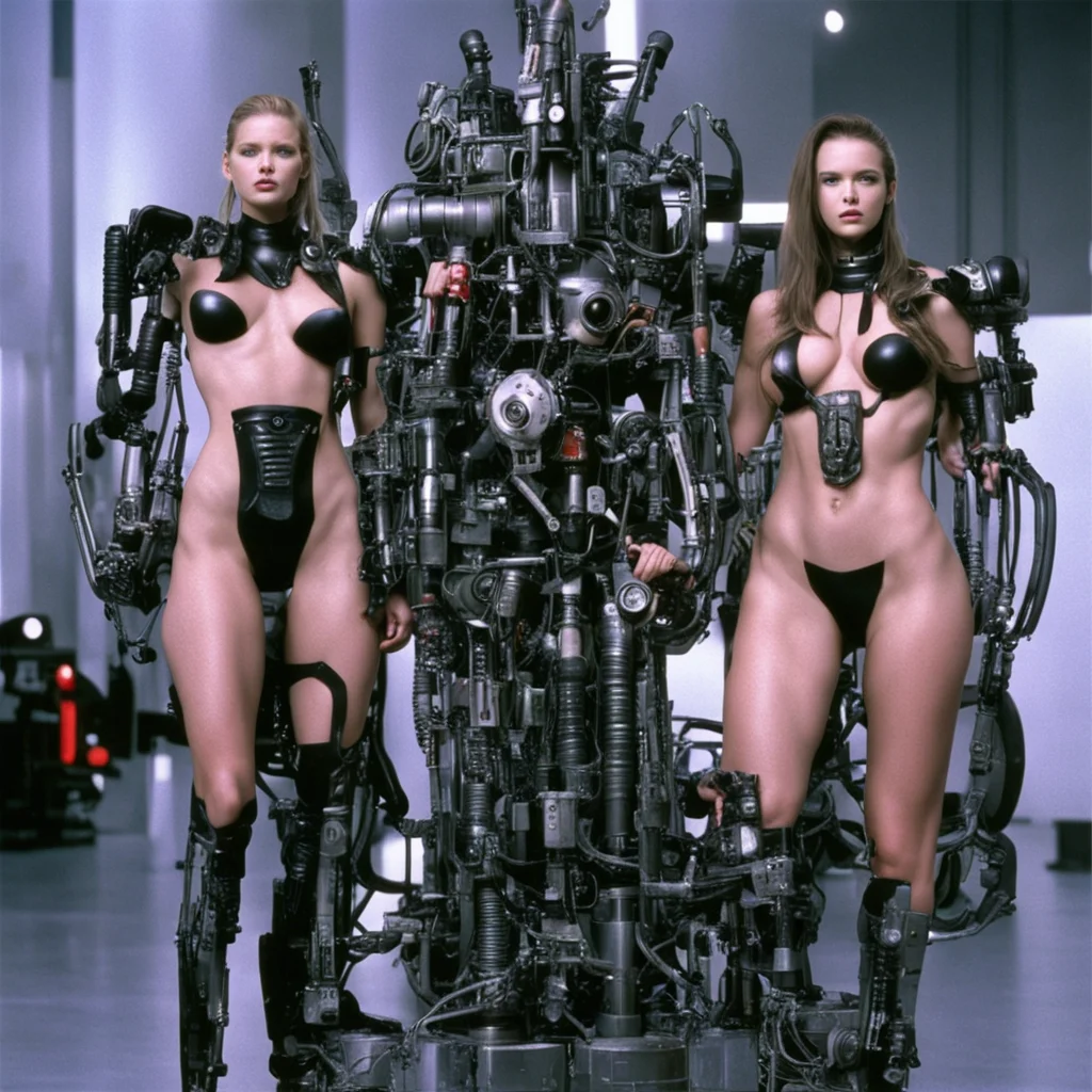 from movie event horizon 1997 from movie virus 1999 400lb show girls made of machine parts hyper  amazing awesome portrait 2