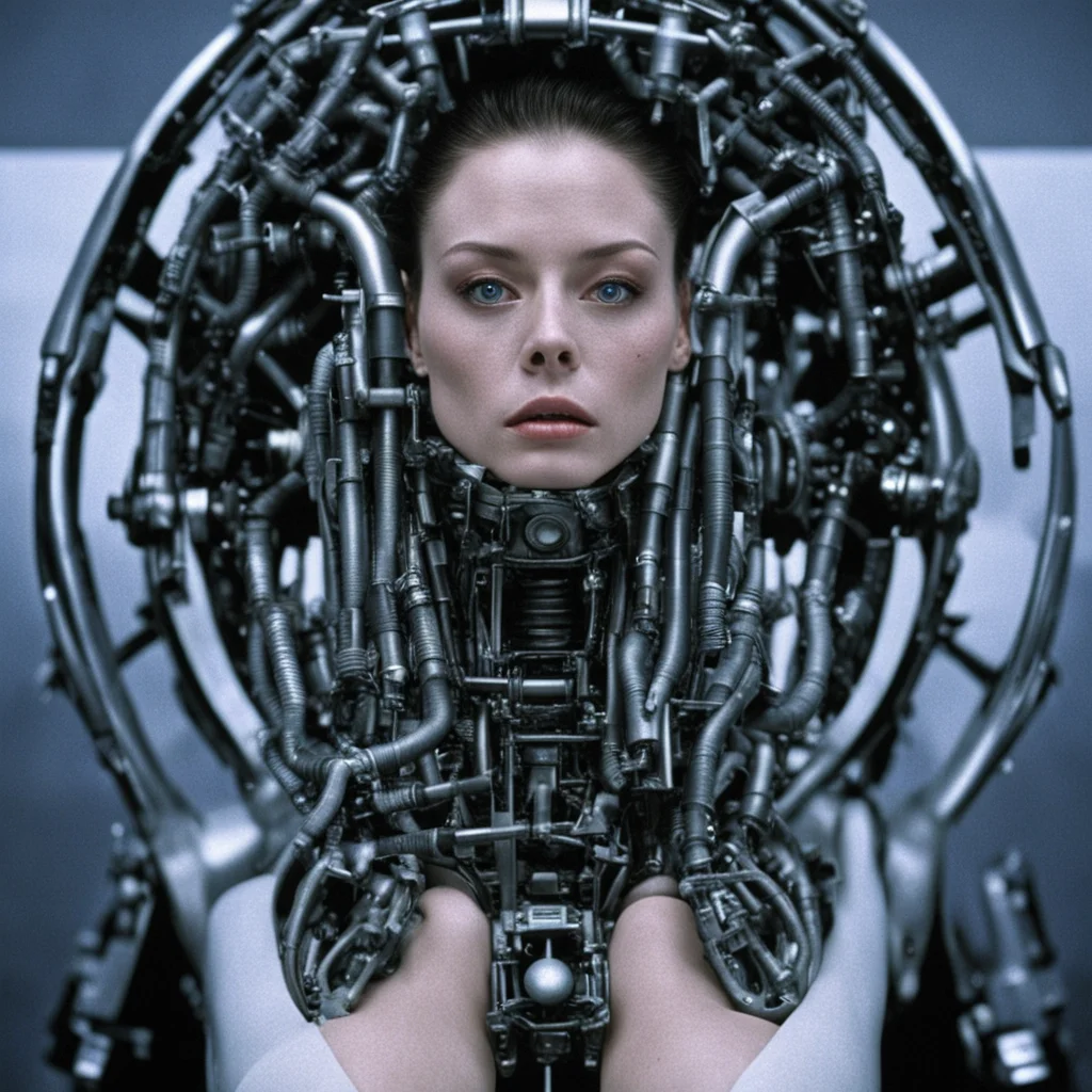 aifrom movie event horizon 1997 from movie virus 1999 400lb show women made of machine parts hyper  amazing awesome portrait 2