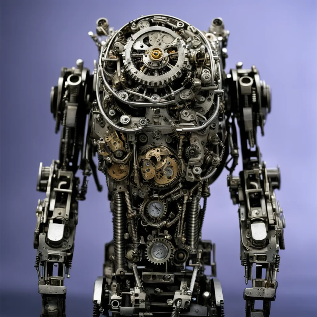 from virus 1999 movie from terminator robot made with mechanical watch and clock parts good looking trending fantastic 1