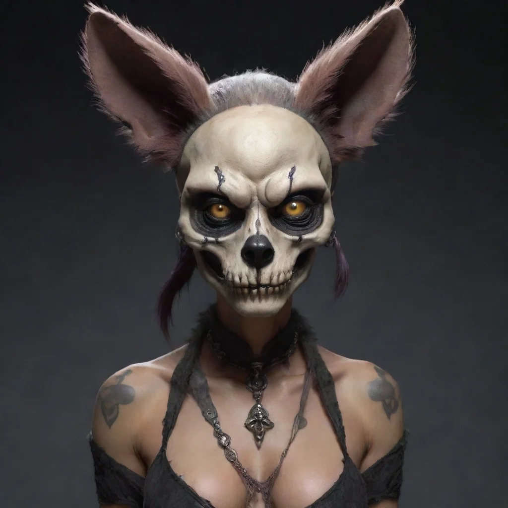 furry skulldog woman