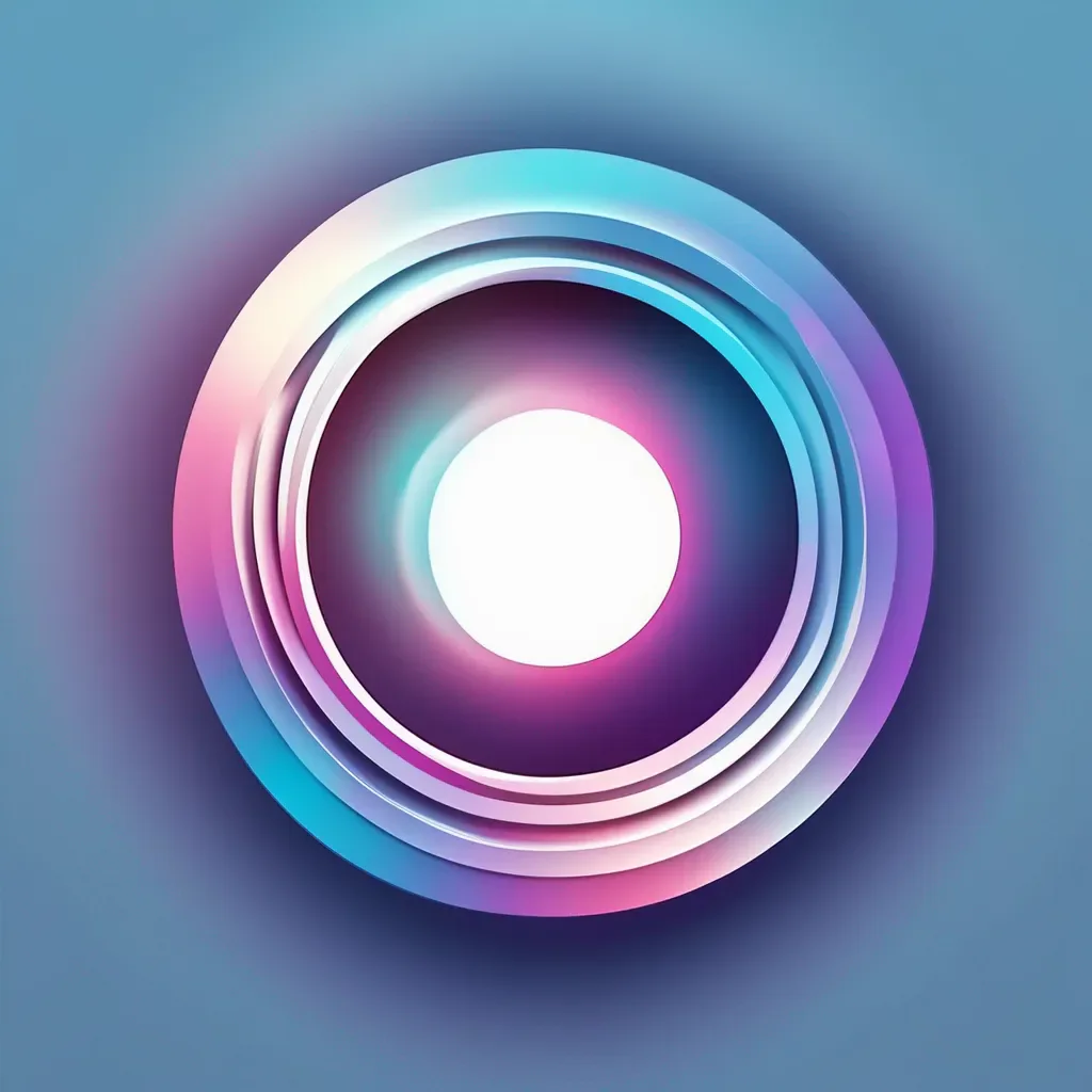 aifuturistic 3d illusion impossible circle illustration print with gradient effect vector confident engaging wow artstation art 3