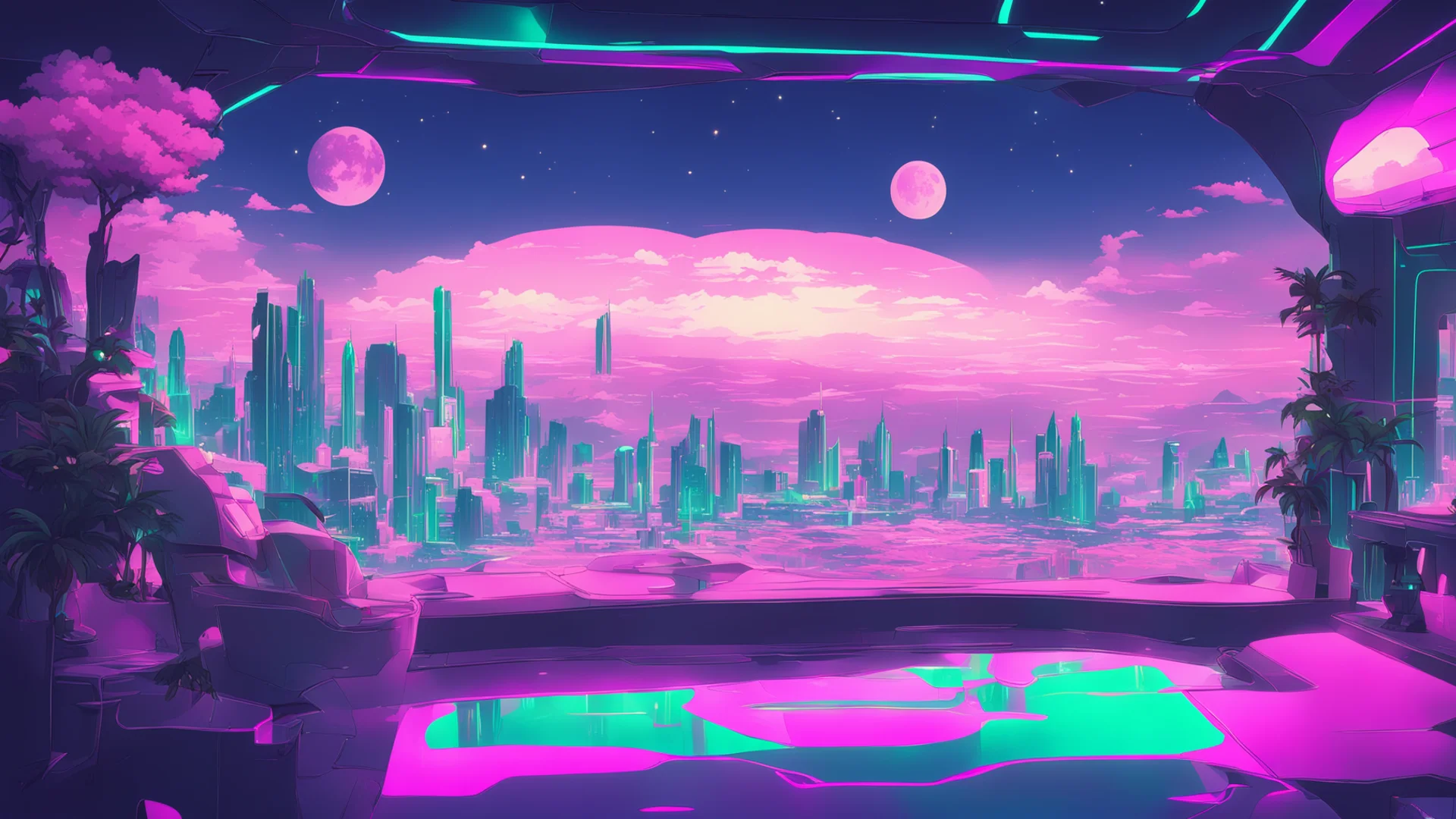 aifuturistic anime lowfi relaxing backdrop amazing awesome portrait 2 wide
