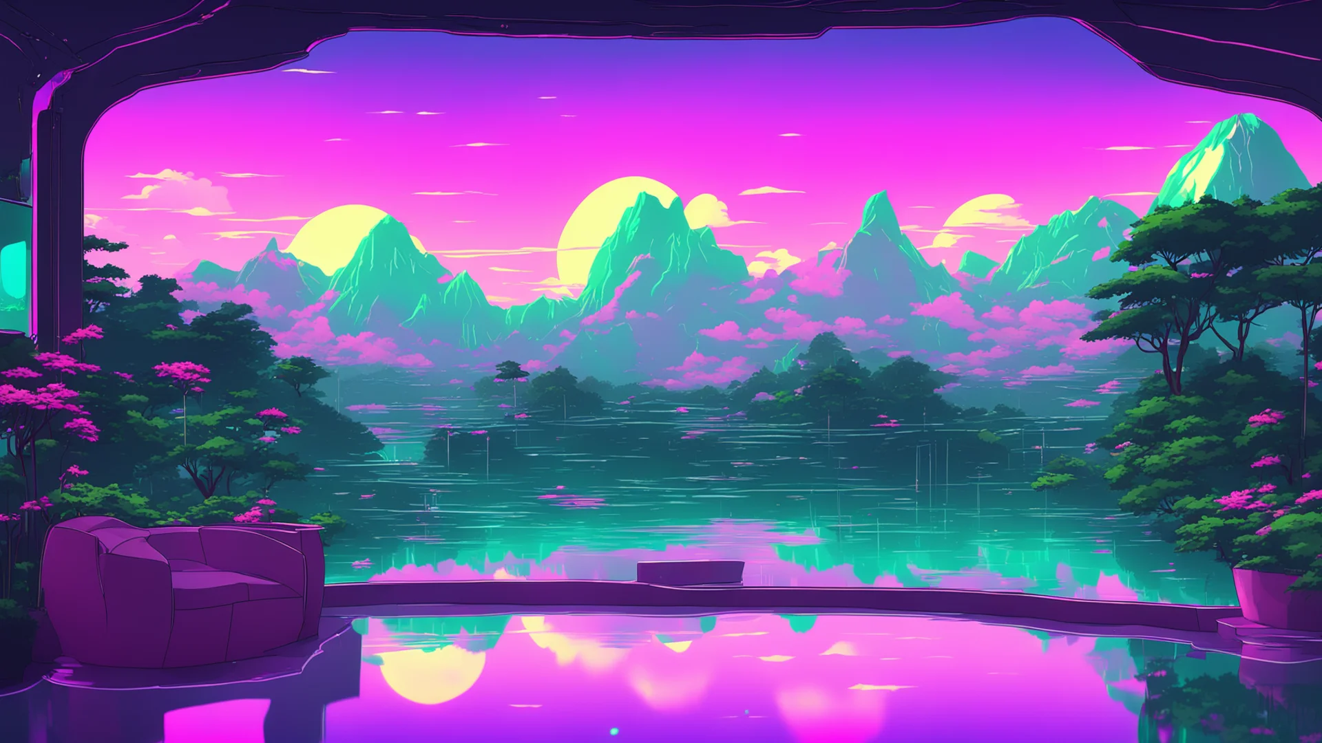 aifuturistic anime lowfi relaxing backdrop confident engaging wow artstation art 3 wide