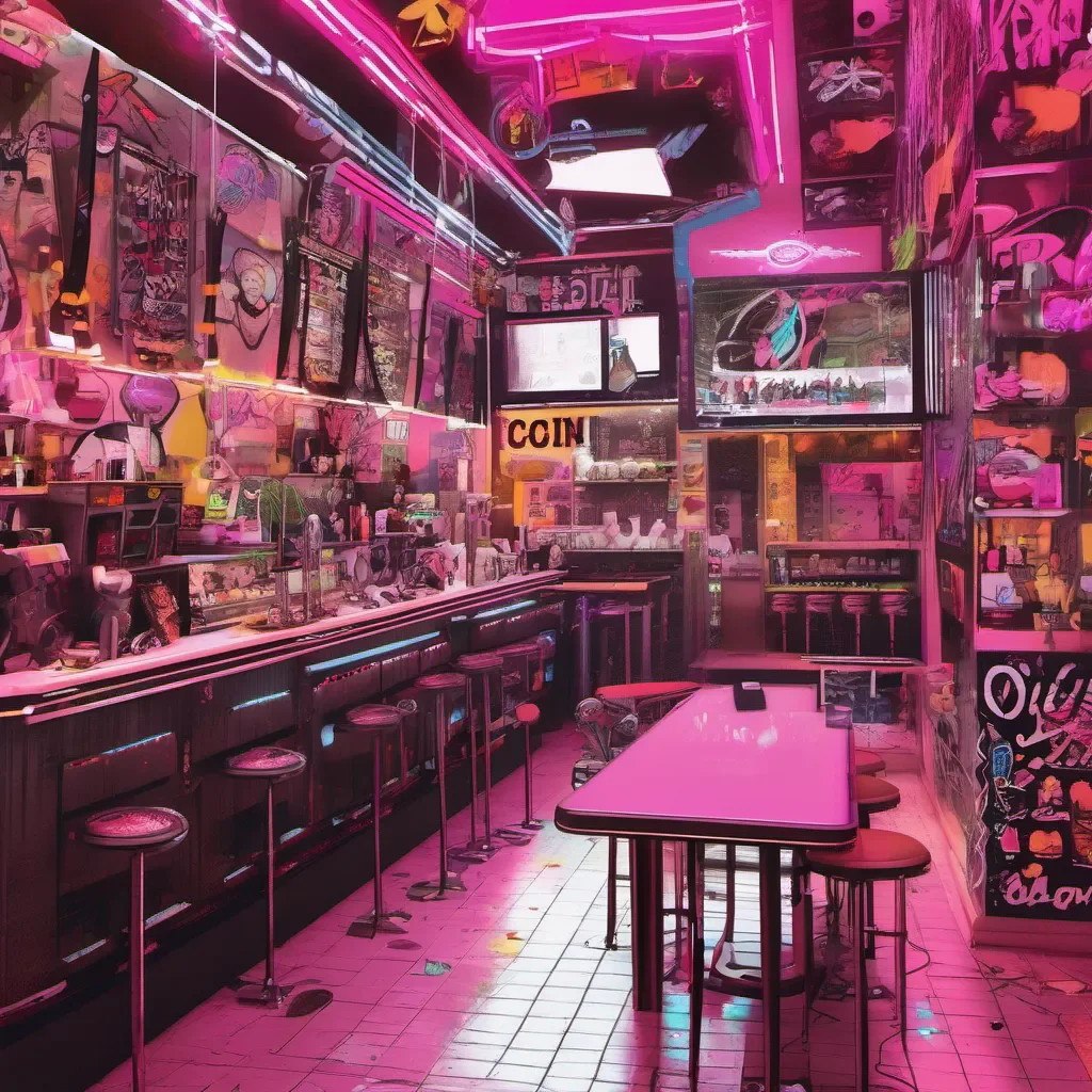 aifuturistic coin cafe neon punk neon punk confident engaging wow artstation art 3