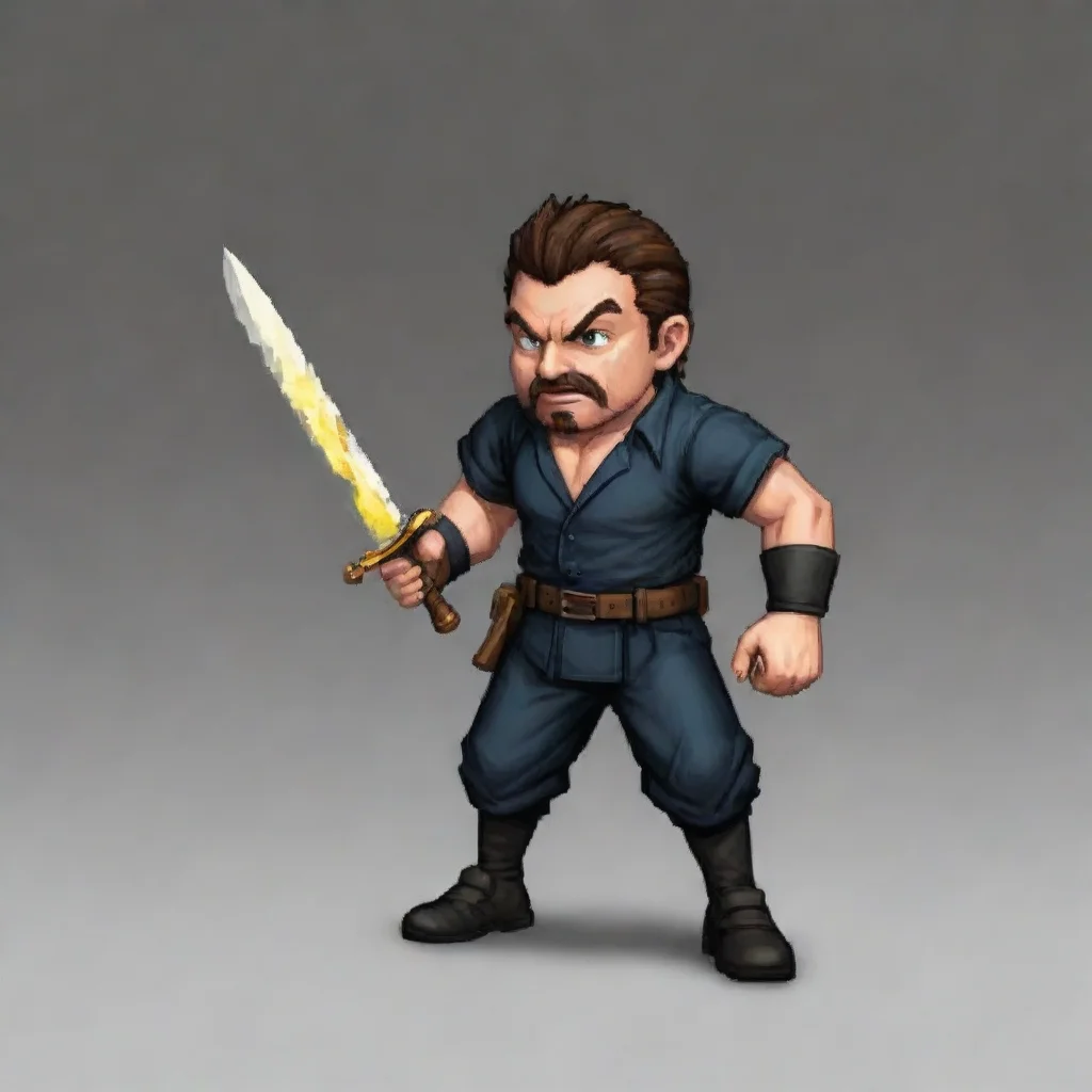 game sprite man with knifa