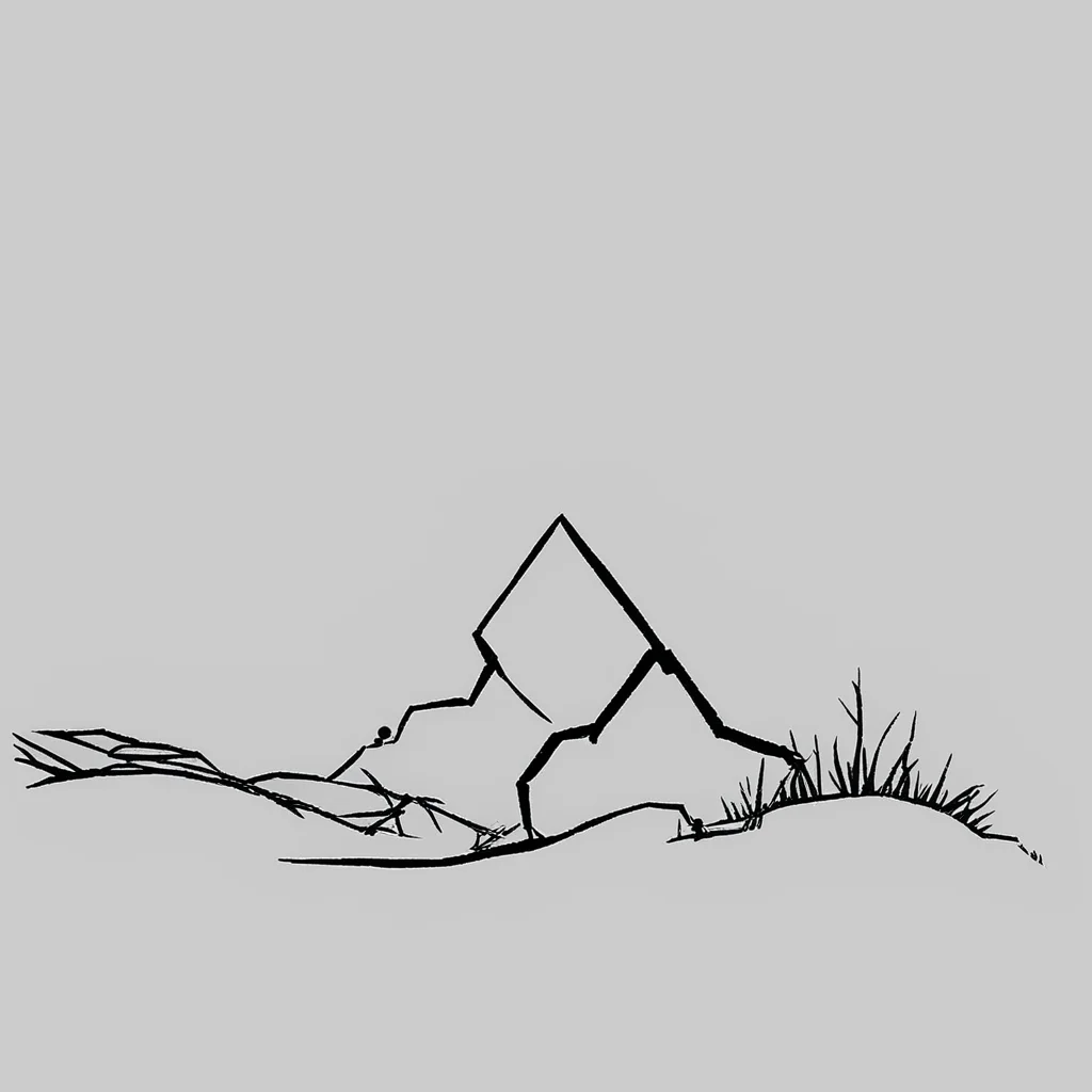 aigenerate a 2d image of a stickman pushing something up a hill confident engaging wow artstation art 3