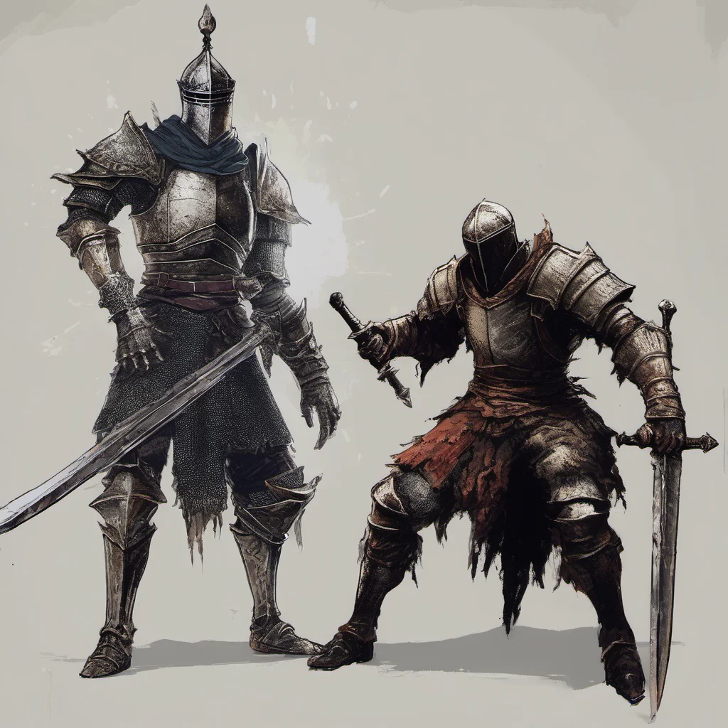 aigenerate a dark souls based character fighting a big boss battle good looking trending fantastic 1