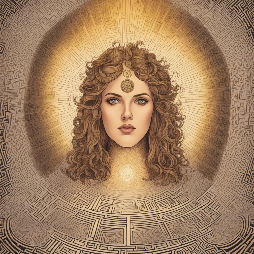 aigenerate a tarot card in the marseille style but original as an illustration amazing awesome portrait with a large maze and the sun coming from behind amazing awesome portrait 2