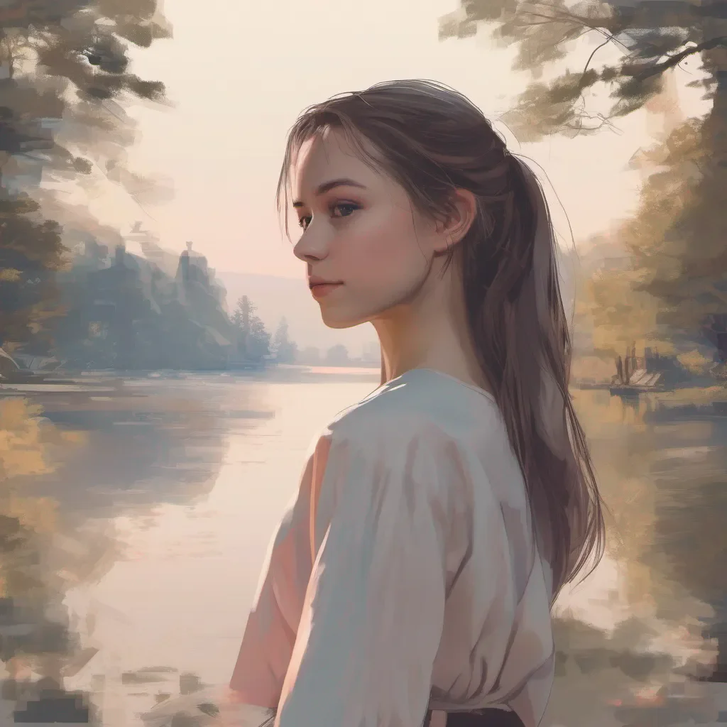 aigenerate an image of a girl with a serene background confident engaging wow artstation art 3