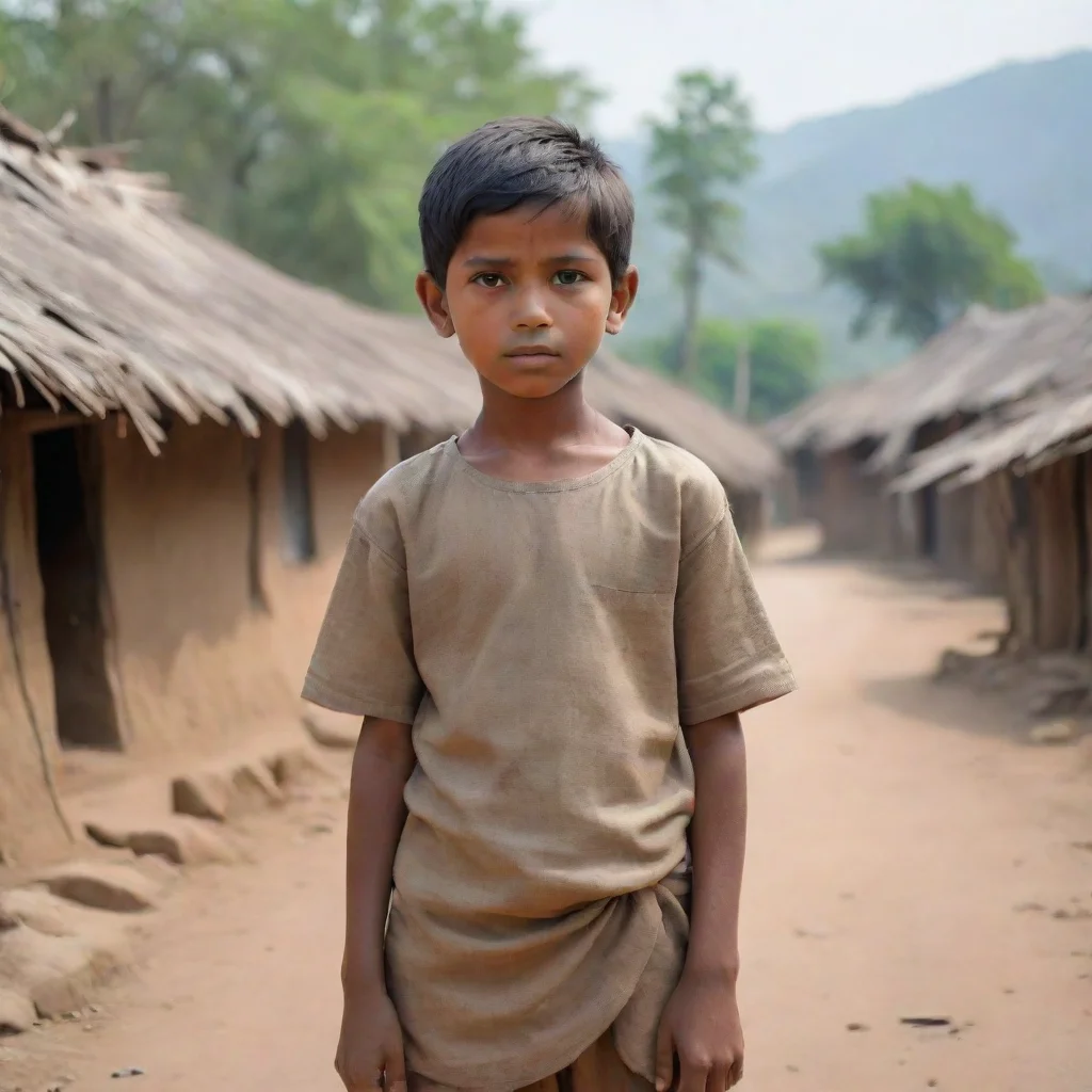 aigenerate an image of boy in indian village
