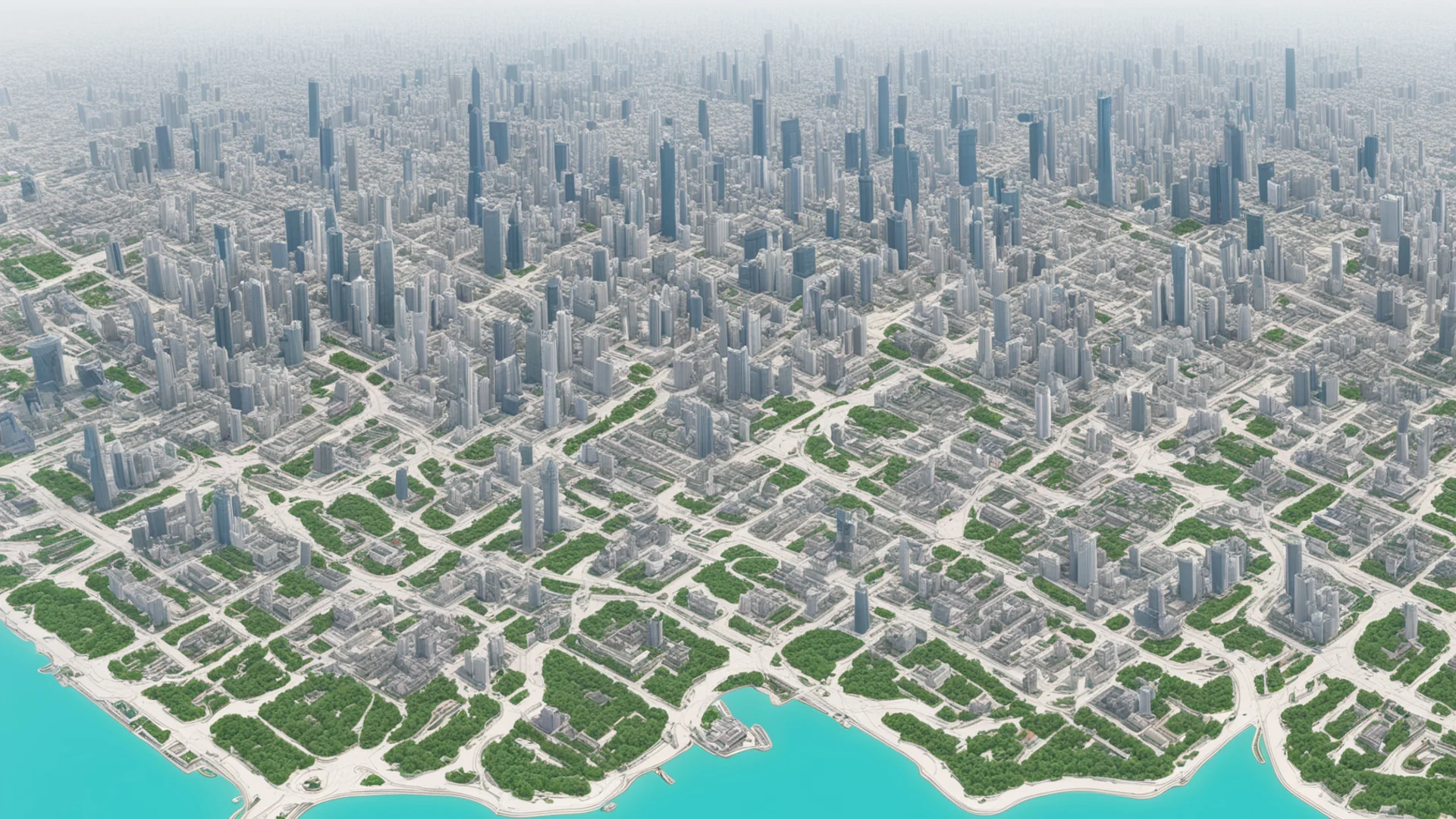 aigenerate guangzhou city landscape map confident engaging wow artstation art 3 wide