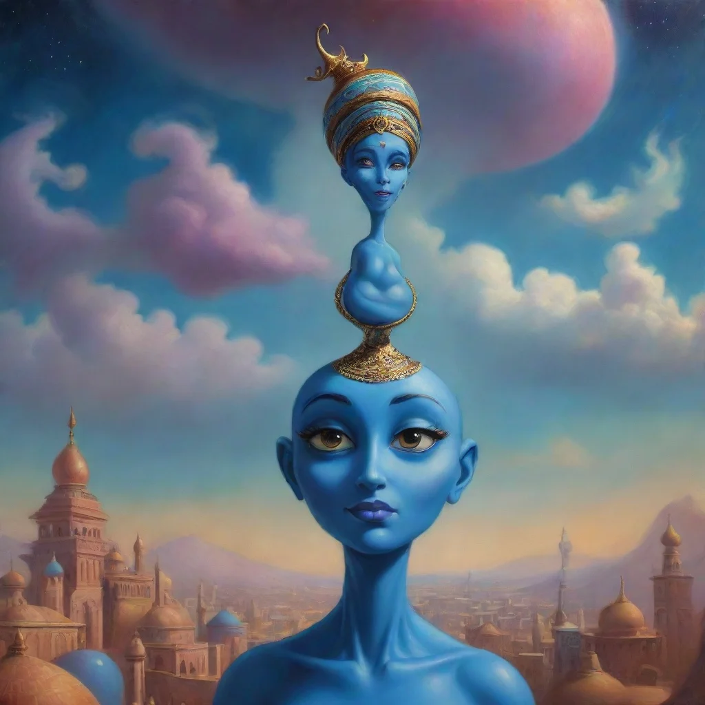 aigenie with a surrealistic background