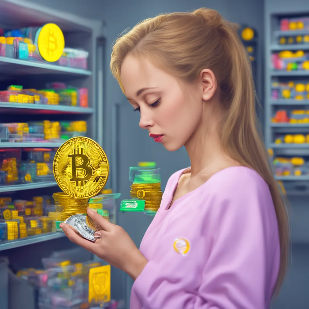 girl buying bitcoin