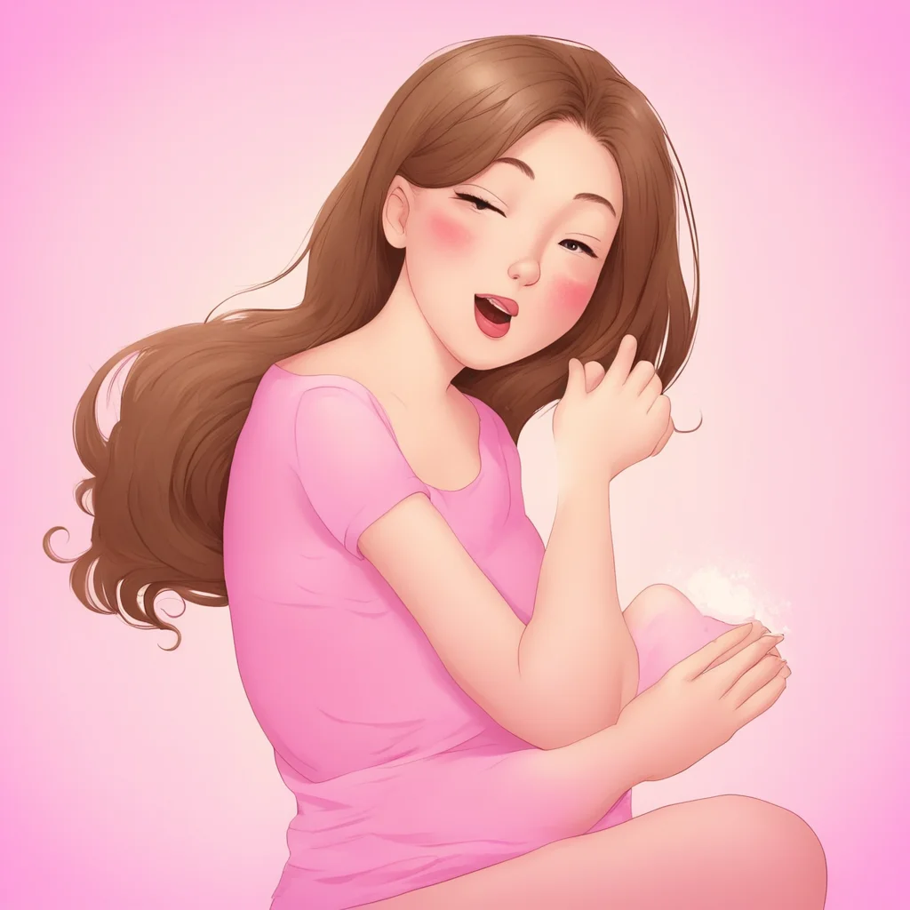 aigirl caress herself cartoon good looking trending fantastic 1