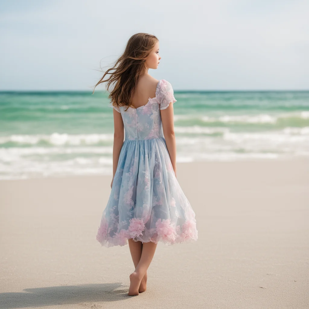 girl in dress on beach confident engaging wow artstation art 3