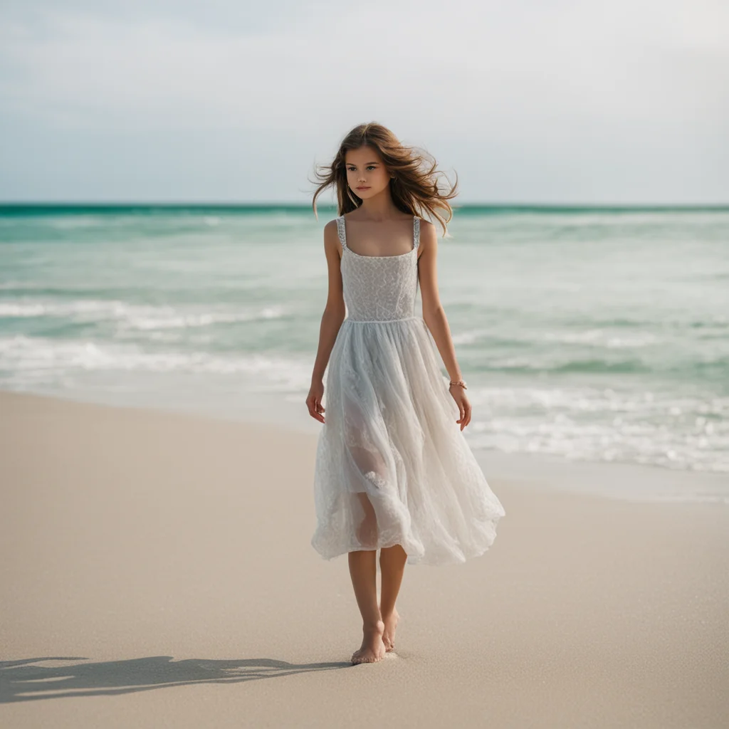 girl in dress on beach good looking trending fantastic 1