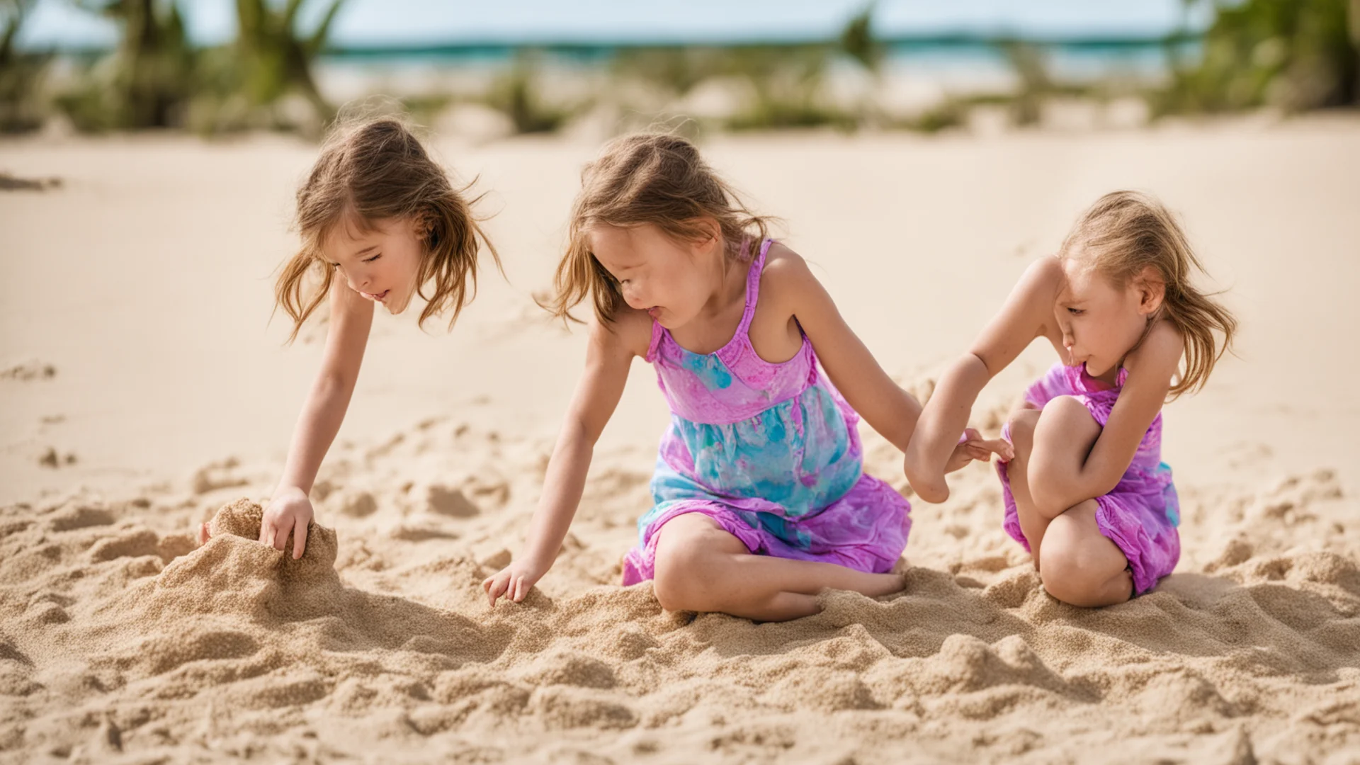 aigirl playing in sand good looking trending fantastic 1 wide
