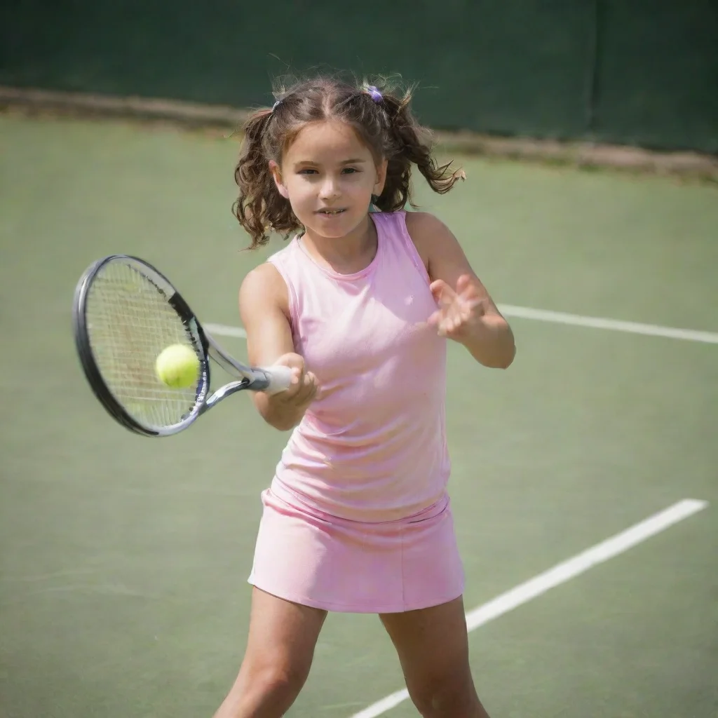 girl playing tennis