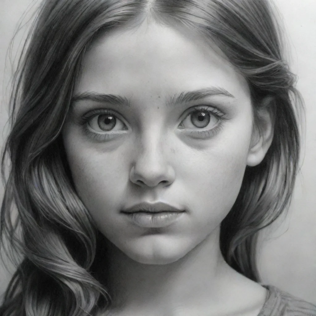 girl realistic pencil drawing 