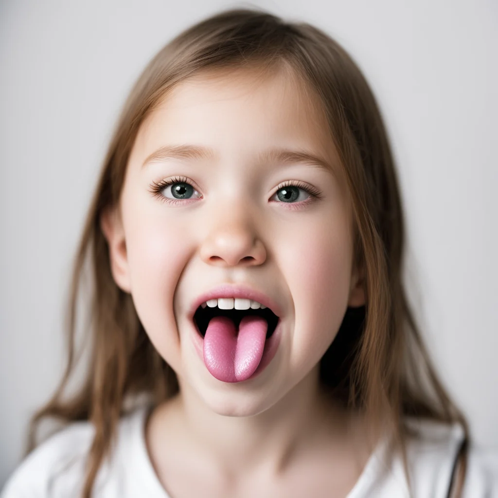 girl sticking out tongue