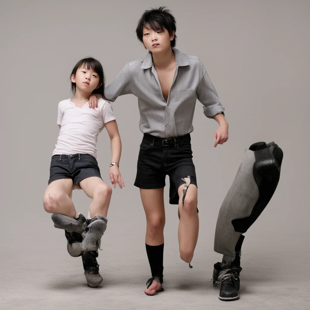 girl trample boy