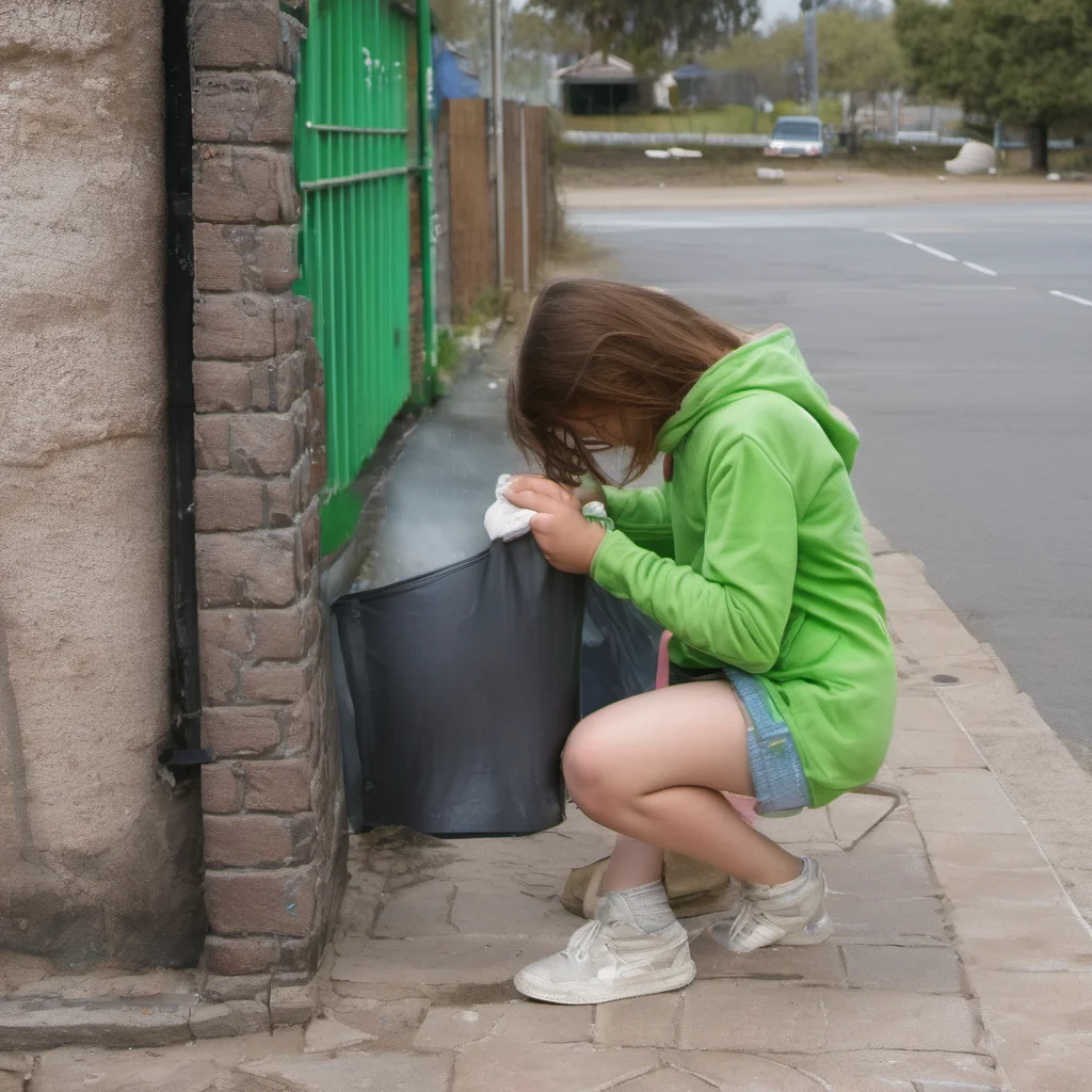 girl wetting her pants