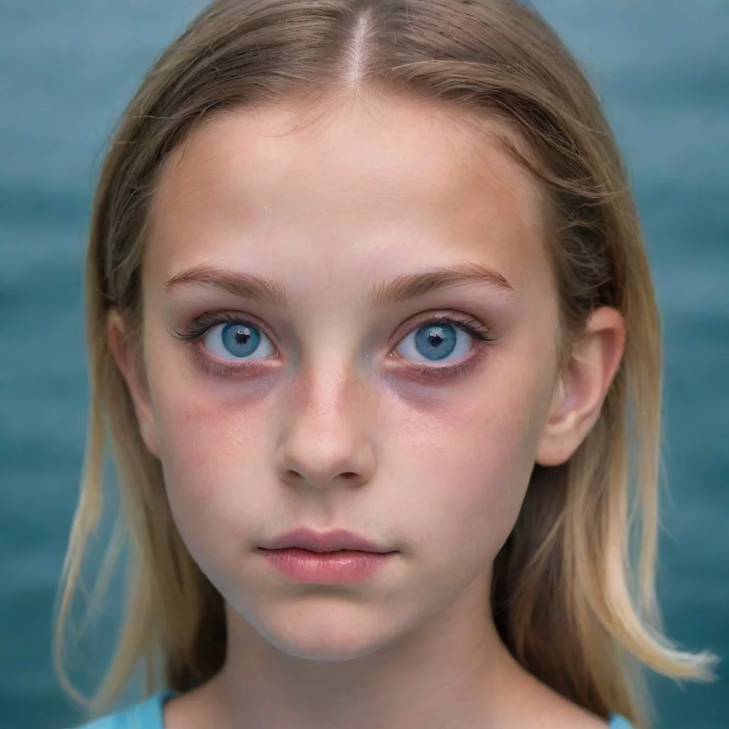 girl with shark eyes