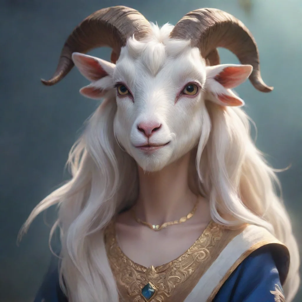 aigoat character fantasy style anime goat cool chill character hd beauty grace honor strong character portrait artstation aesthetic