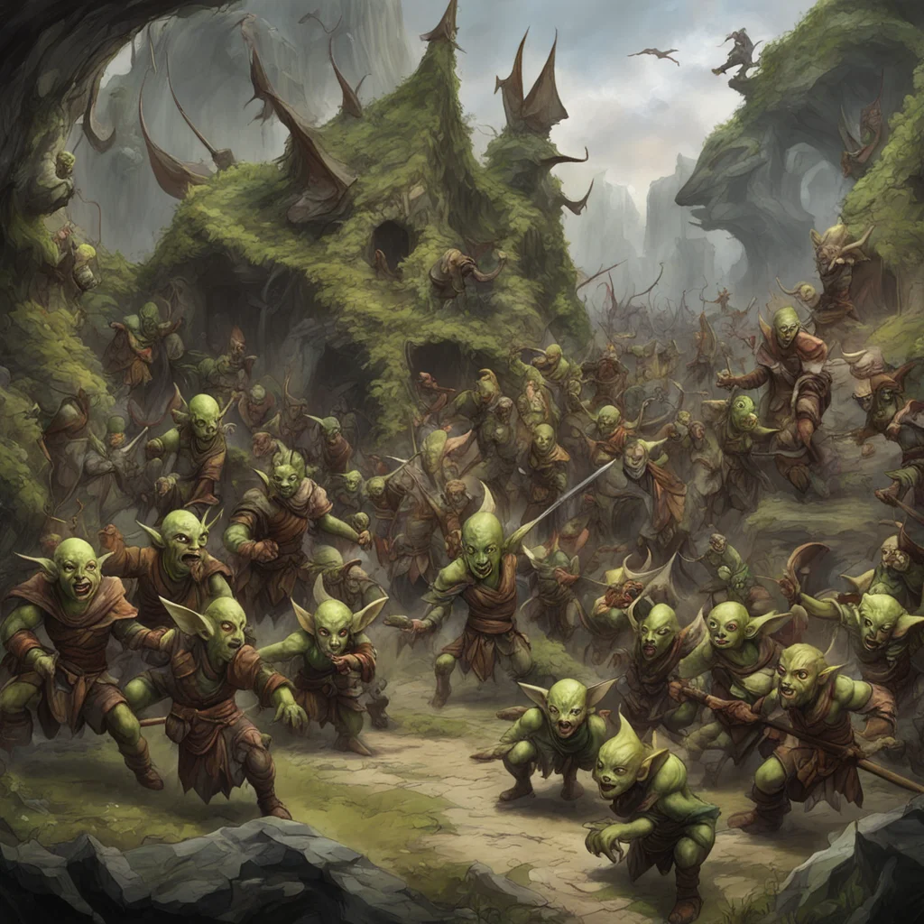 goblin horde attacks elven hideout confident engaging wow artstation art 3