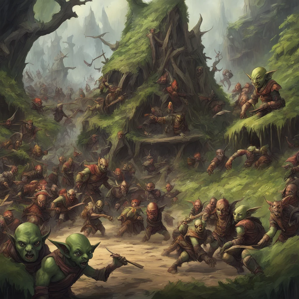aigoblin horde attacks elven hideout