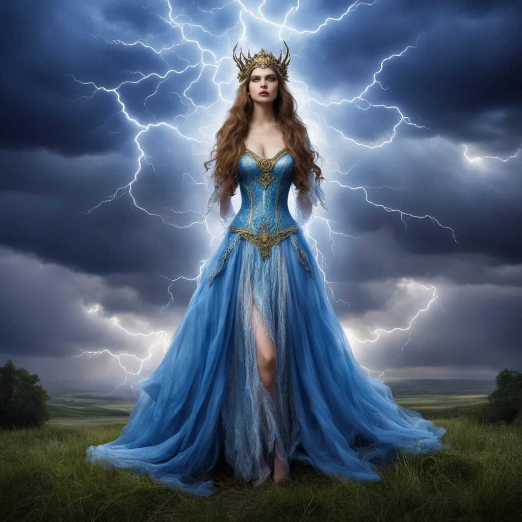 aigoddess of lightning russian fairy tale folk dress folklore thunder dramatic amazing awesome portrait 2