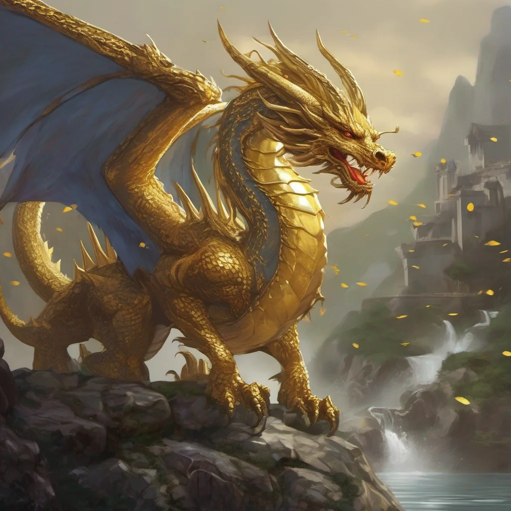 aigolden dragon fantasy art