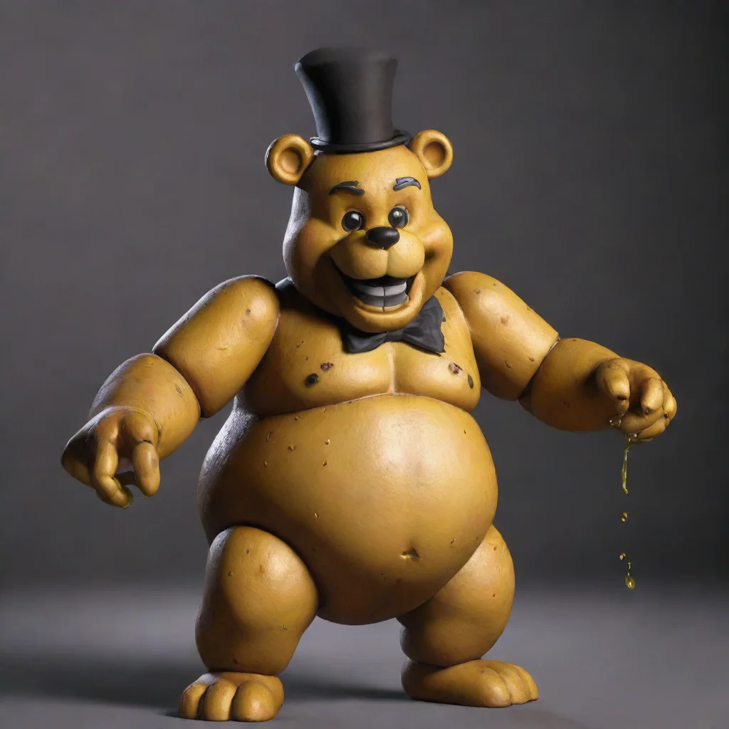 aigolden freddy with a really huge squirming belly
