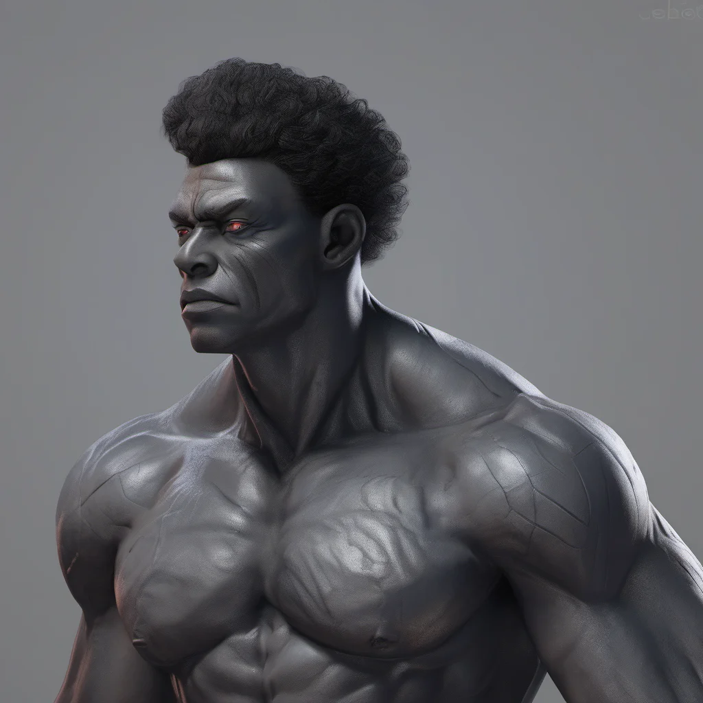 aigoliath black hair grey skin amazing awesome portrait 2