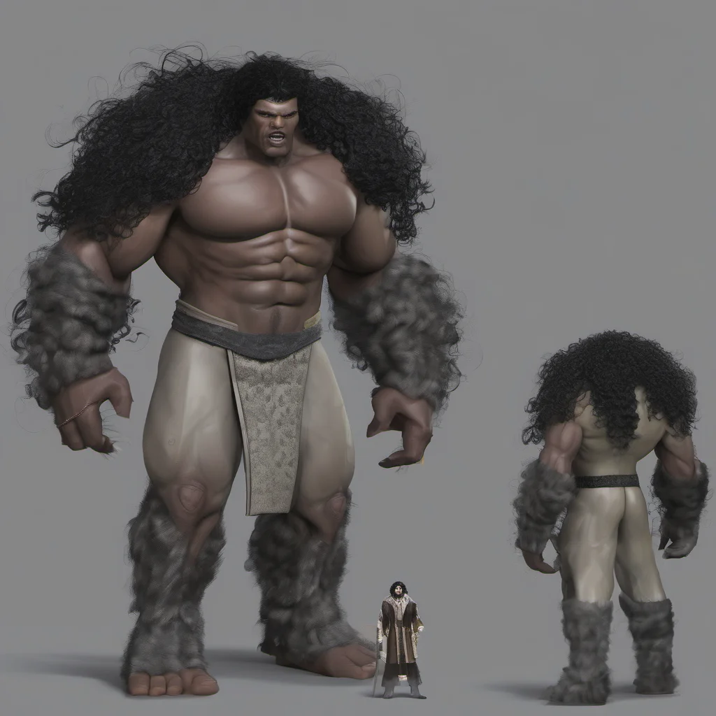 aigoliath black hair grey skin