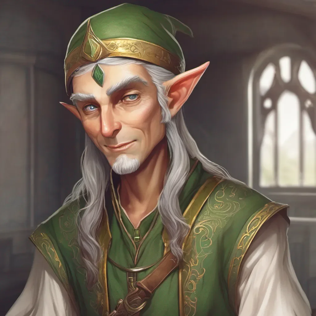 aigood looking elf character old confident engaging wow artstation art 3