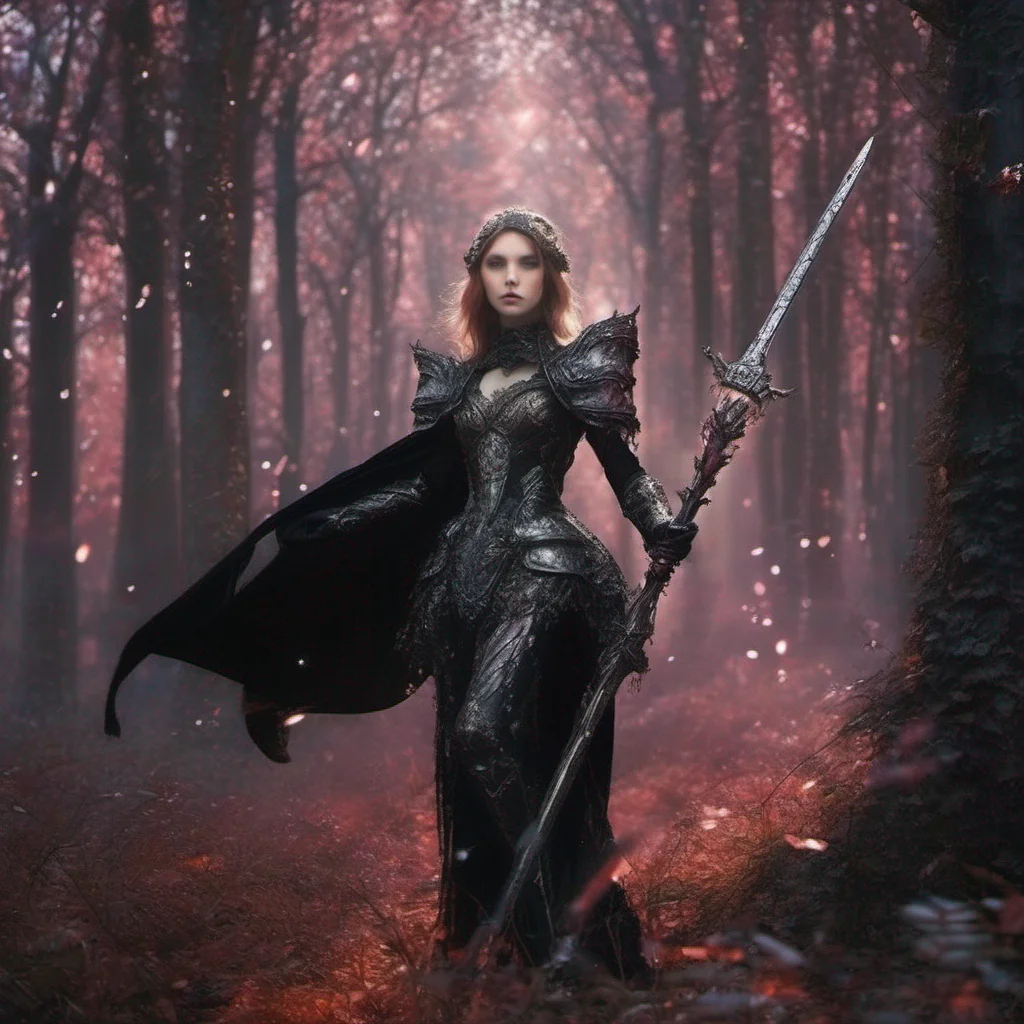 goth medieval fantasy art beauty grace magic sparkle staff weapon battle sword armor glitter forest good looking trending fantastic 1