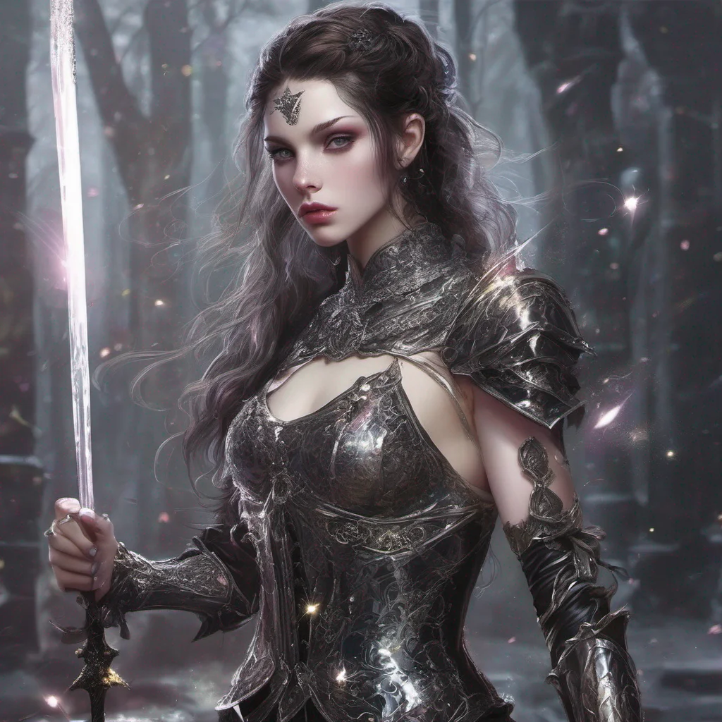 goth medieval fantasy art beauty grace magic sparkle staff weapon battle sword armor glitter good looking trending fantastic 1