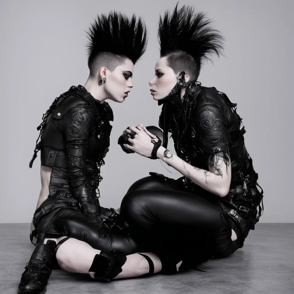 aigoth mohawk girl facesitting her slave boy confident engaging wow artstation art 3
