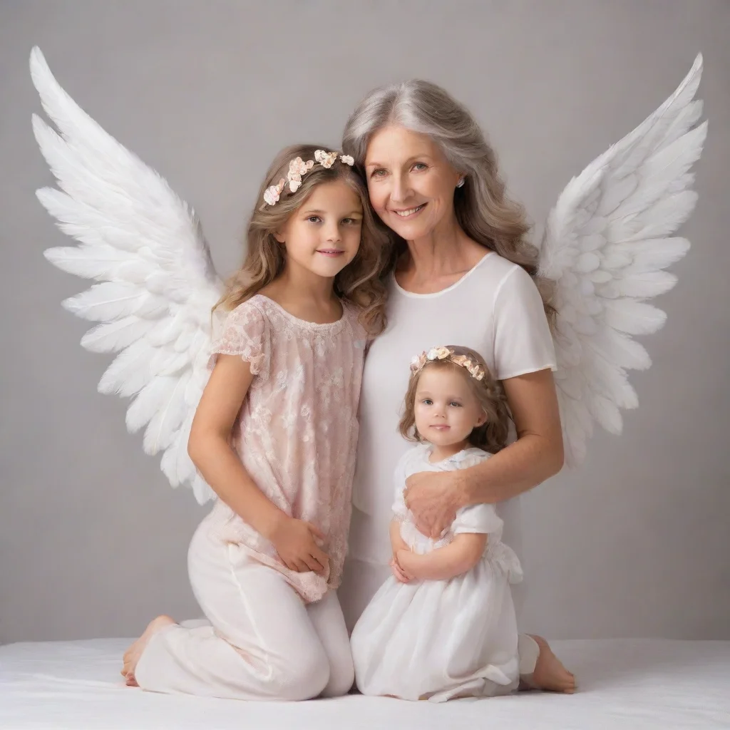 aigrandmother angels with granddaughter