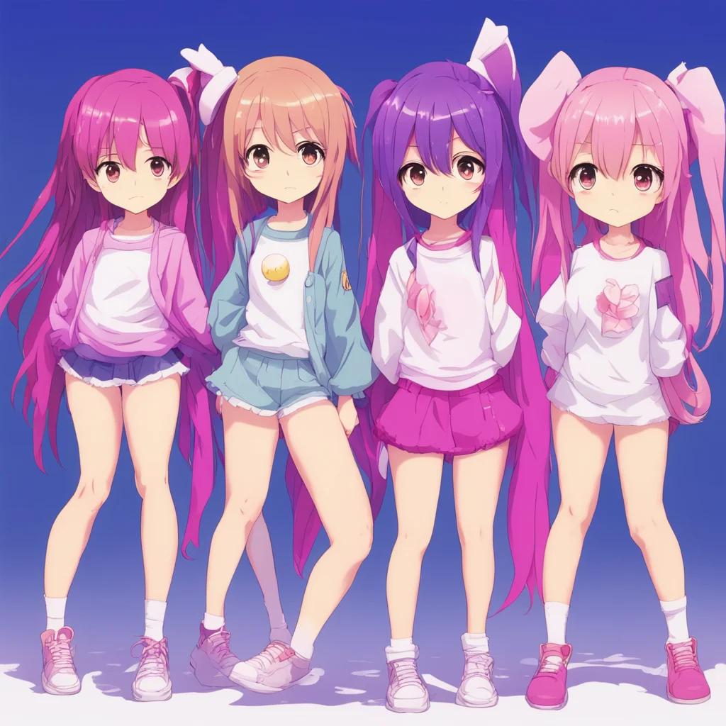 aigroup of anime girls confident engaging wow artstation art 3