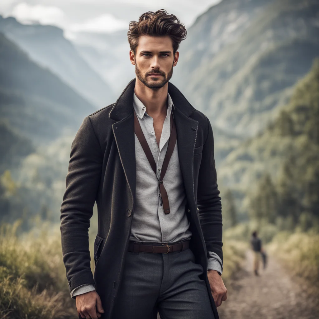 aihandsome wanderer masculine